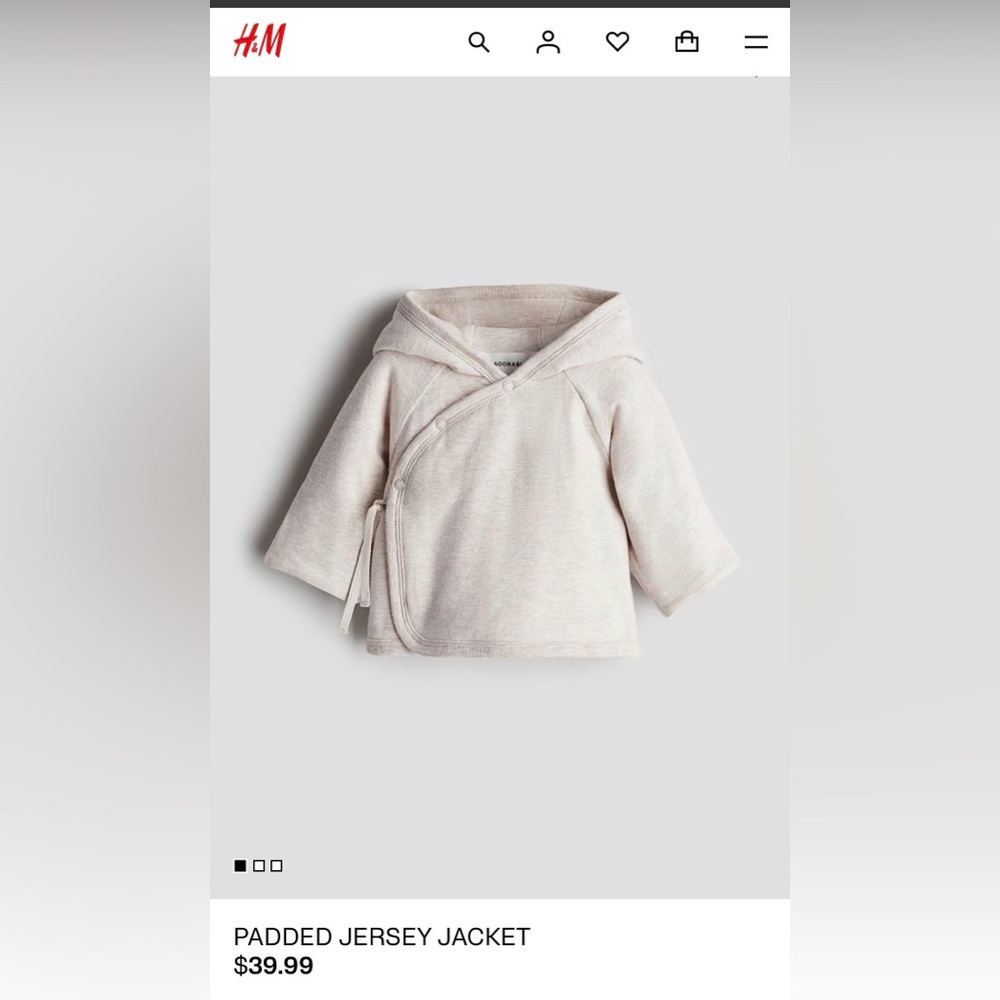 H&M Light Beige Kids Jersey Hoodie